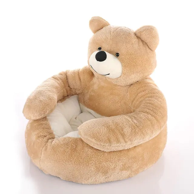 Super Soft Pet Bed Winter Warm Cute Bear Hug Cat Sleeping Mat Plush Large Puppy Dogs Cushion Sofa Comfort Pet Supplies