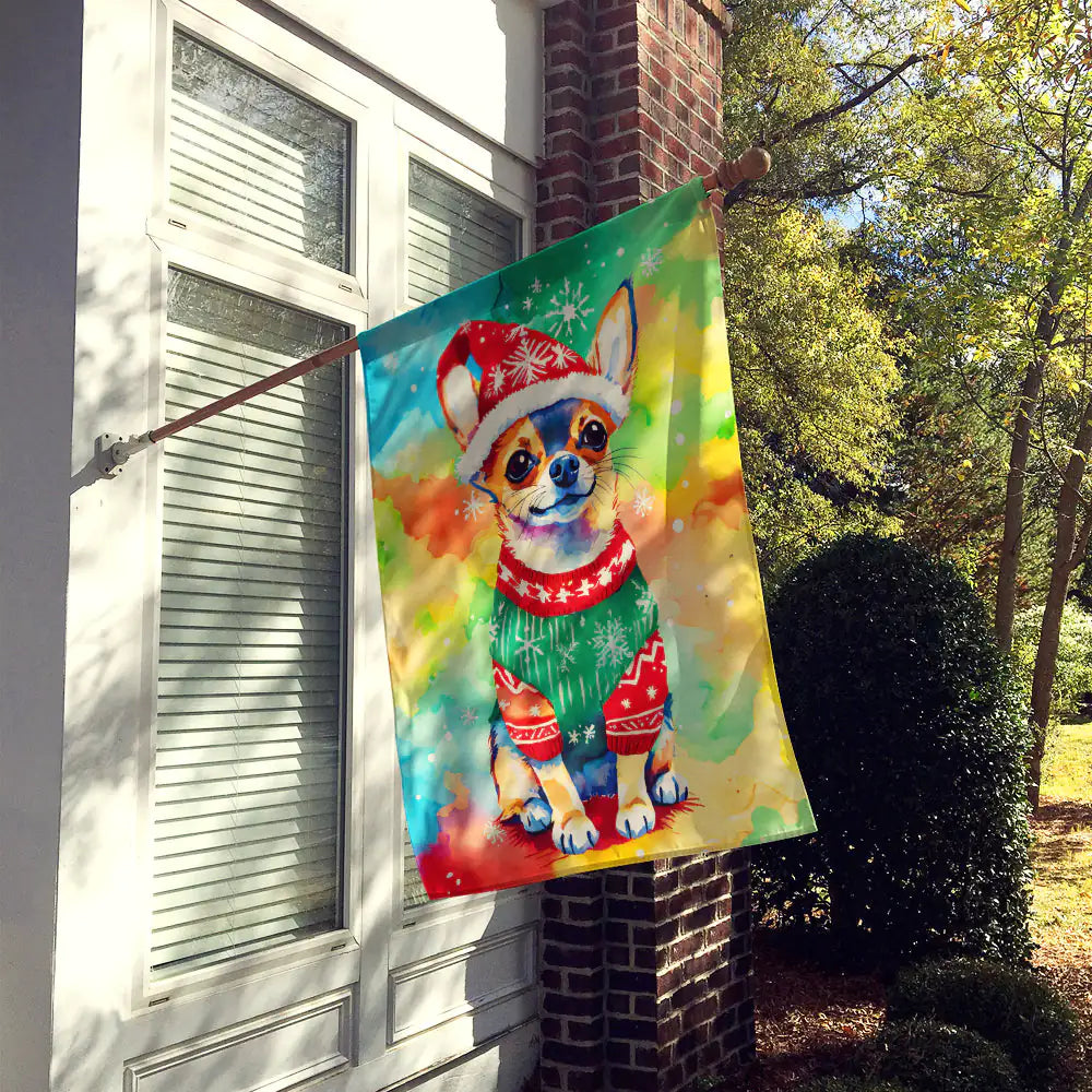 Chihuahua Christmas House Flag