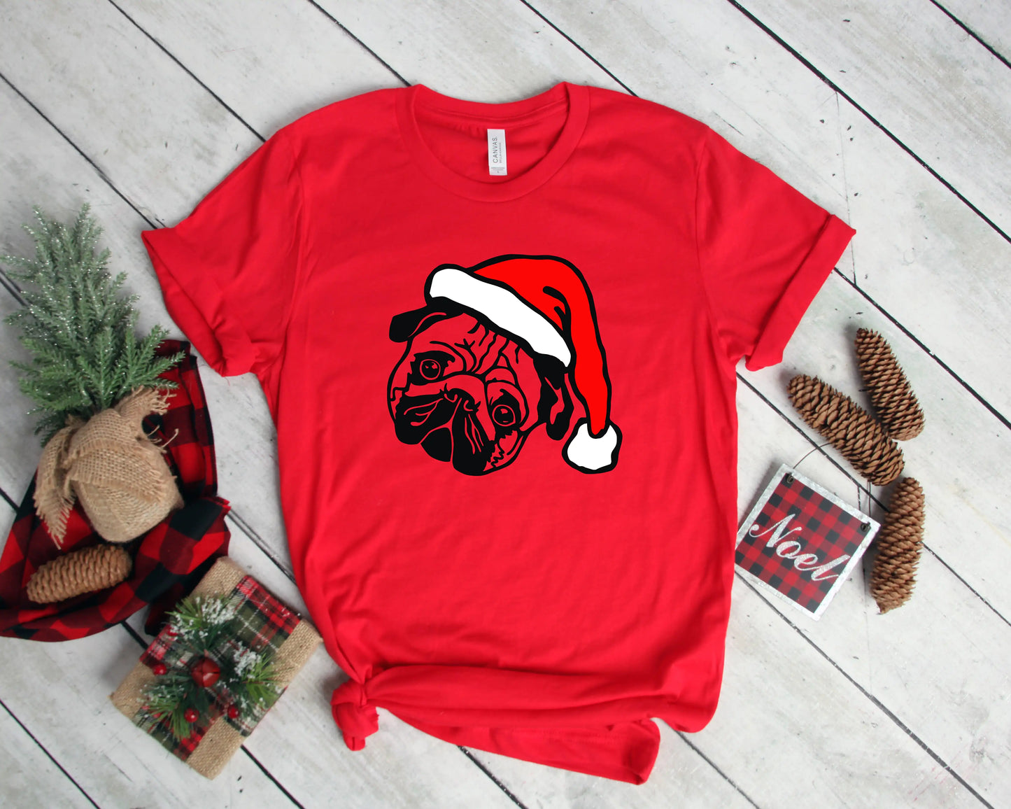 Christmas Santa Pug Shirt