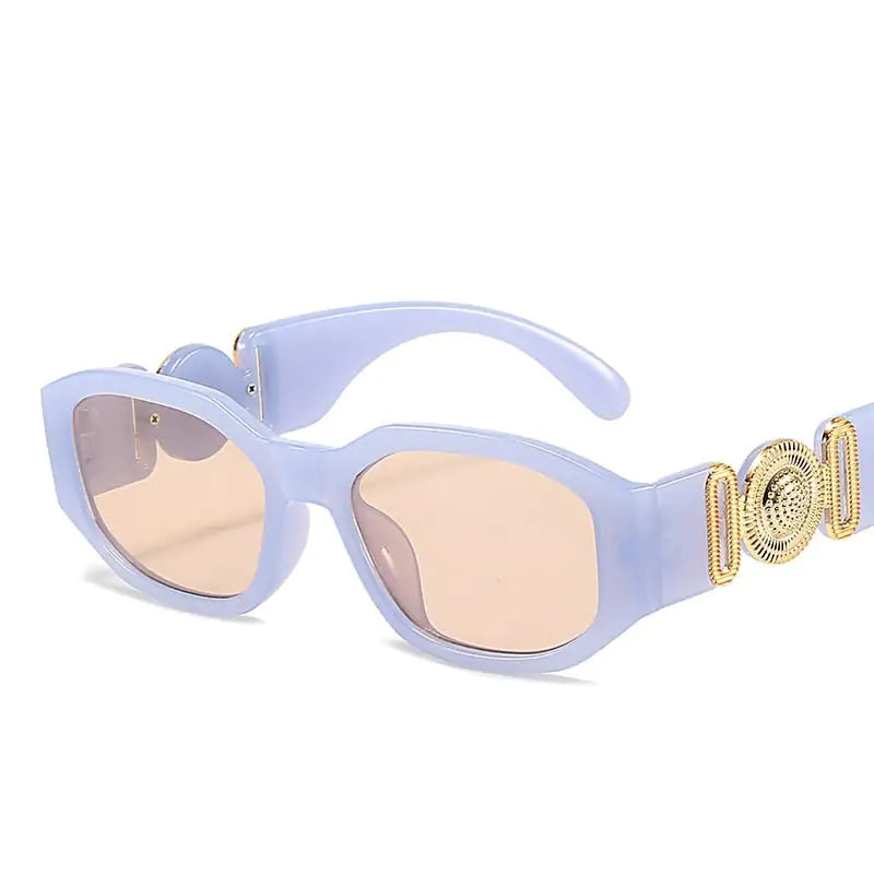 Fashion Brand Design Vintage Small Rectangle Sunglasses