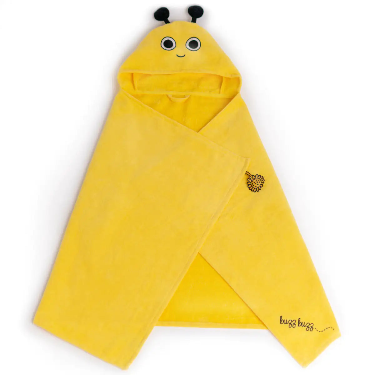 Milk&Moo Buzzy Bee Velvet Hooded Baby Towel