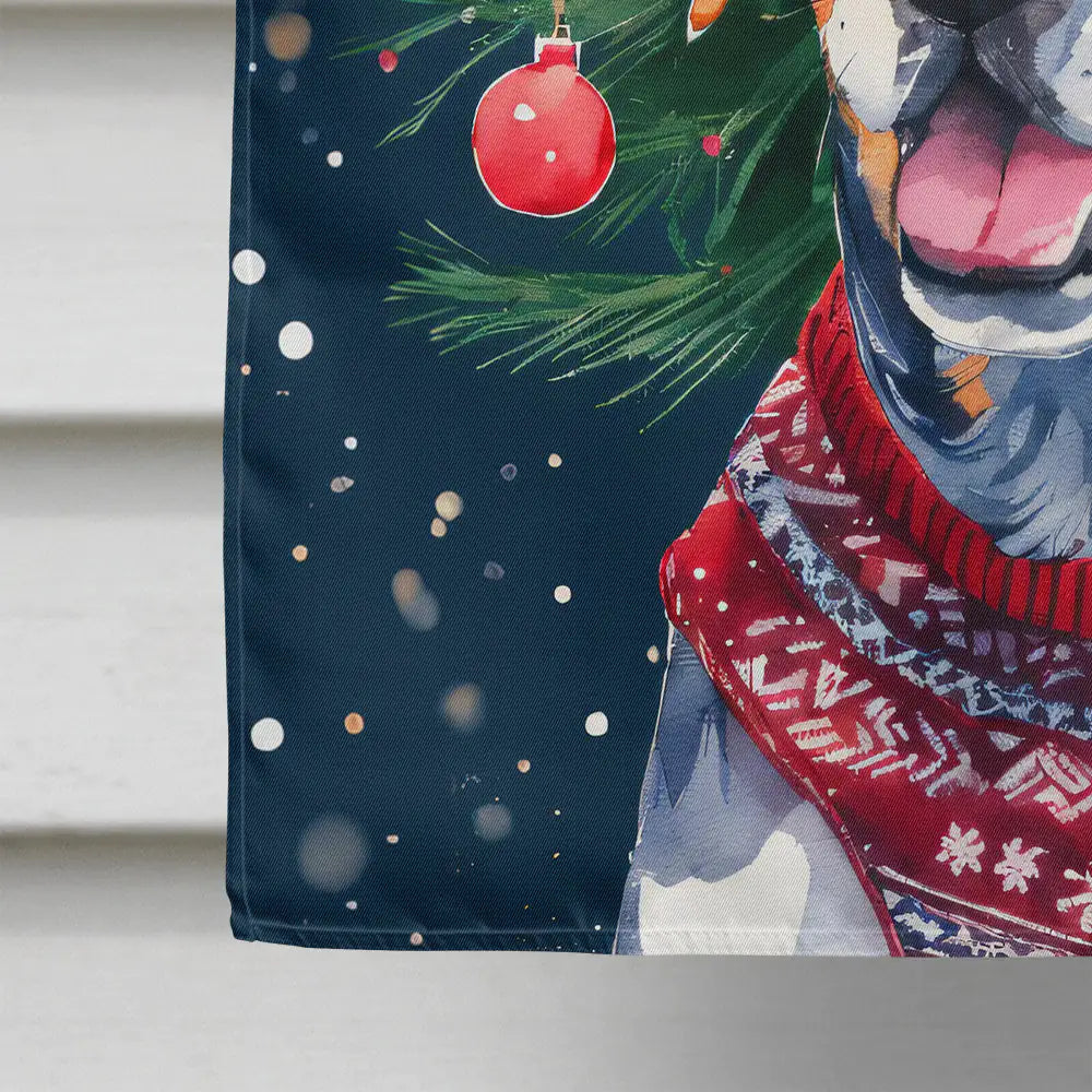 Catahoula Christmas House Flag