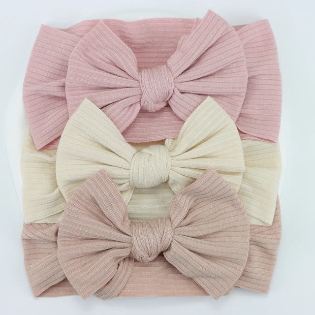 3Pcs/Lot Knit Baby Headband Bow Set