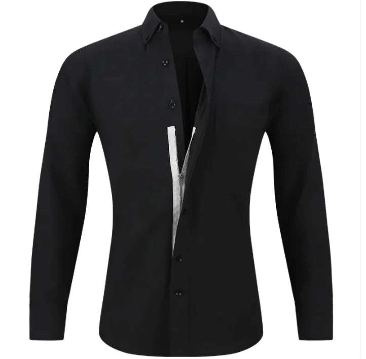 Men's Business Shirt Solid Color