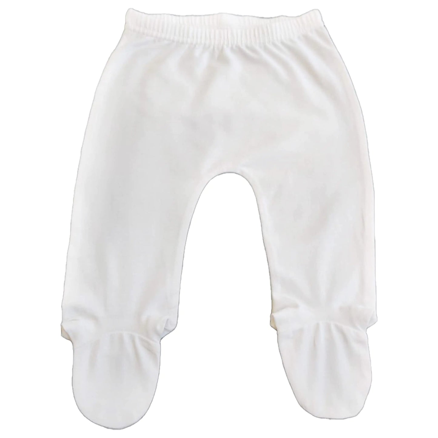 123 Bear Baby Soft Cotton Spandex Pants with Feet 0-3 Months Blkgrywht 3-pack