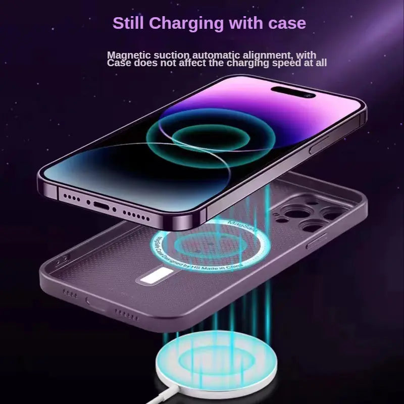 Magsafe AG Frosted Glass Case for iphone14 13 12 Promax Plus Phone Case with Lens Film Protector All-Inclusive Protective Cover