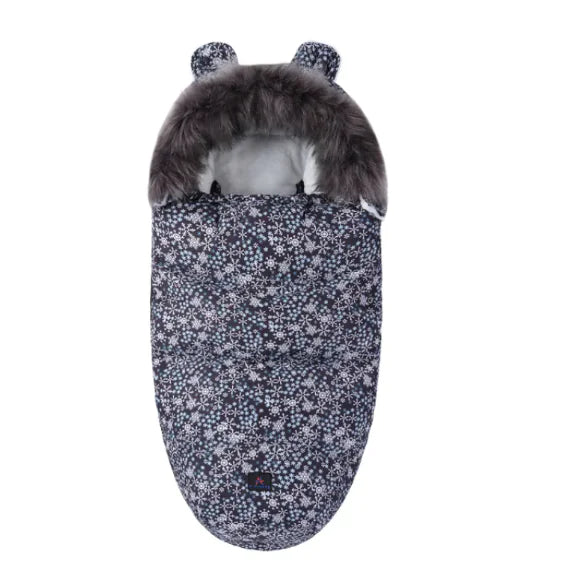 Baby Sleeping Bag with Fur Collar