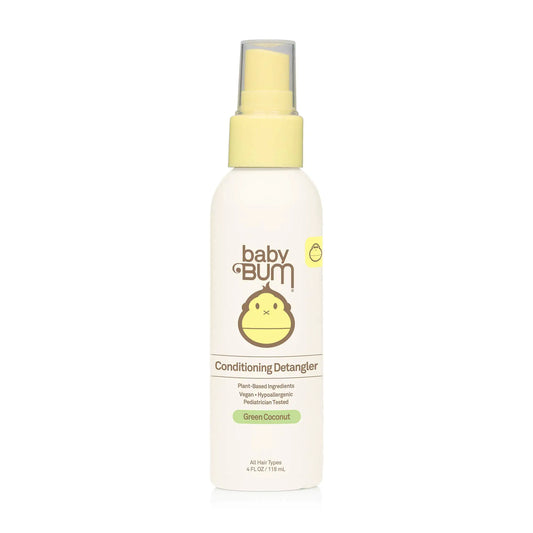 Baby Bum Conditioning Detangler Spray | Leave-In Conditioner Treatment with Soothing Coconut Oil| Natural Fragrance | Gluten Free and Vegan | 4 FL OZ 4 Fl Oz (Pack of 1)