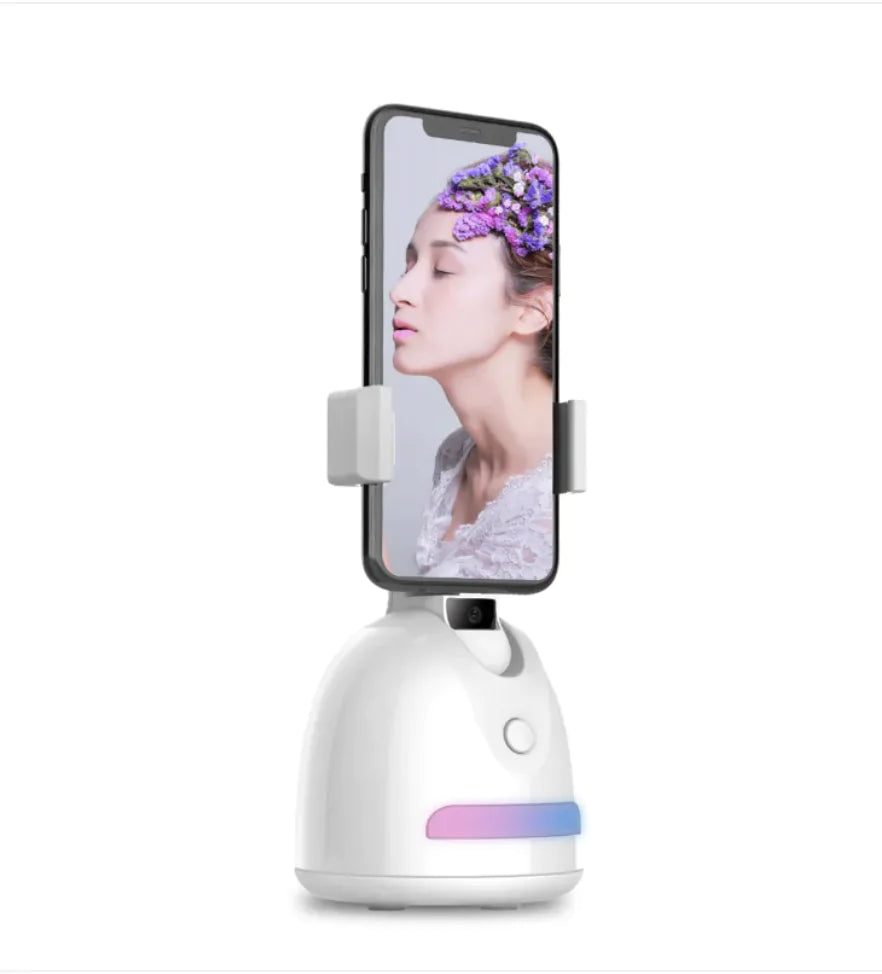 Simplified title: 360° Face-Tracking Phone Camera with AI and Fill Light for Vlogging