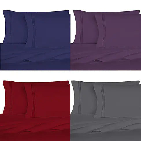 The Good Living Super Cool Micro Fiber Bed Sheets Set of 6