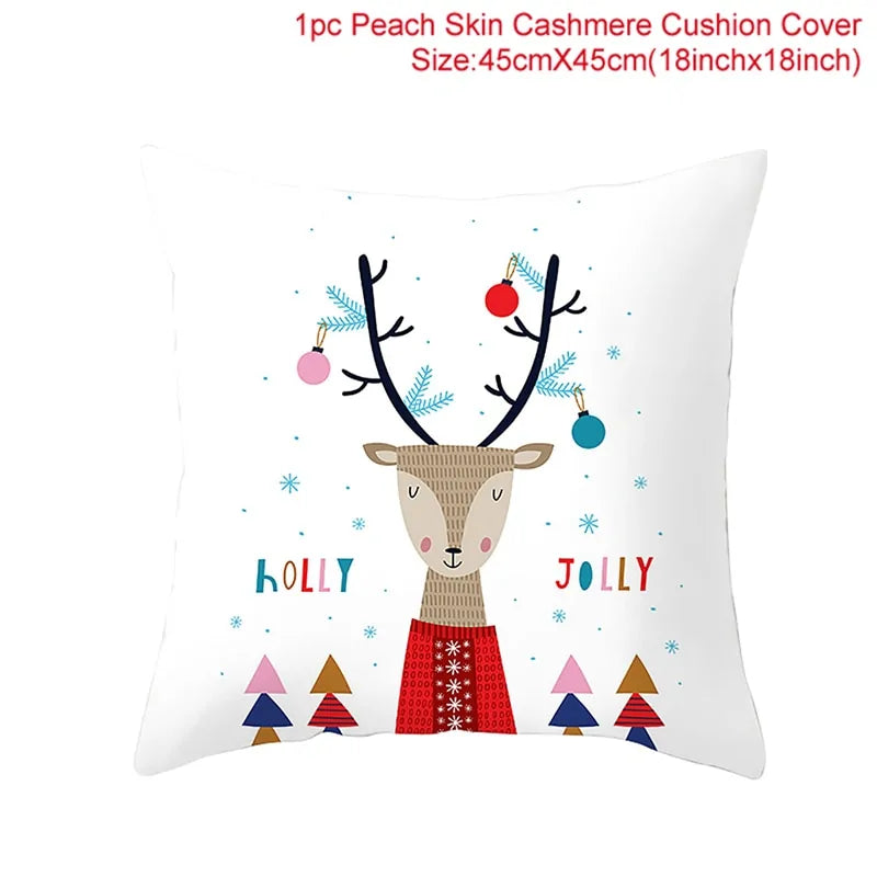 Cartoon Christmas Pillow Cover