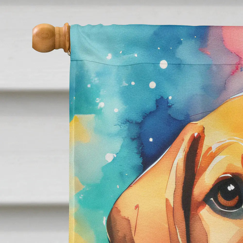 Beagle Christmas House Flag