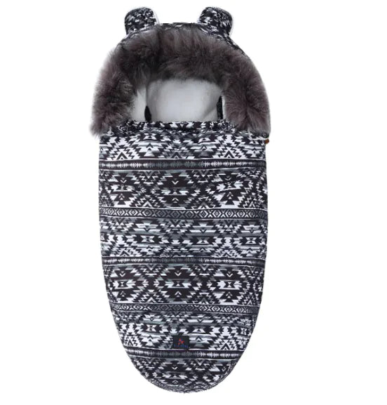 Baby Sleeping Bag with Fur Collar