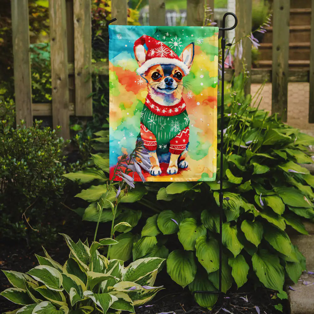 Chihuahua Christmas Garden Flag