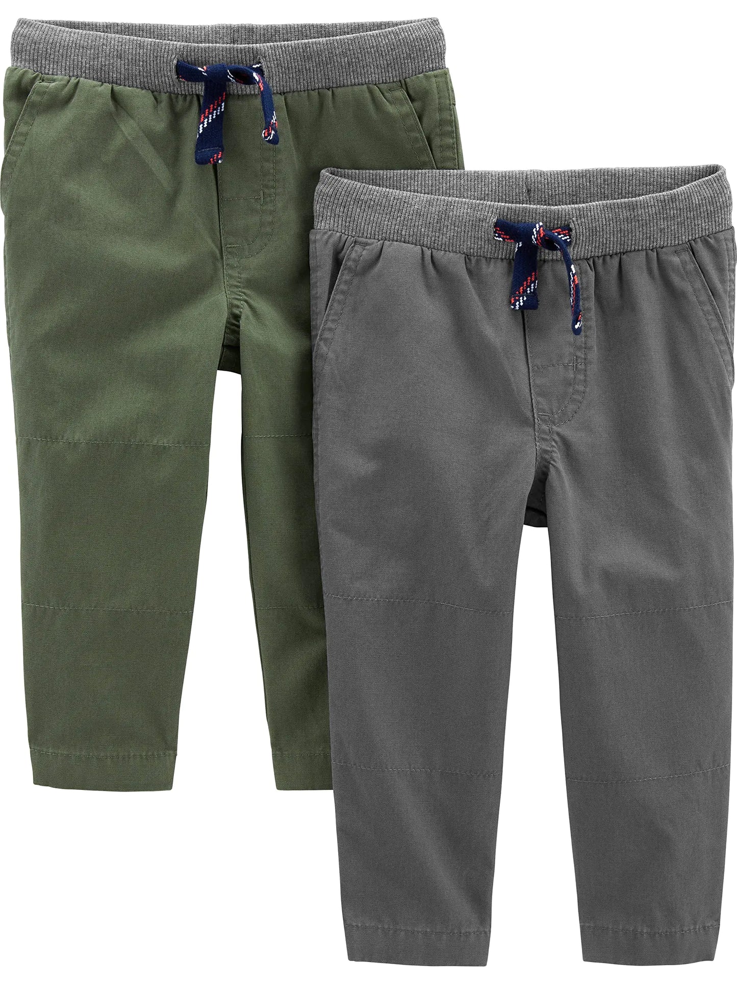 Simple Joys by Carter's Baby Boys' 2-Pack Pull on Pant 12 Months Green/Grey