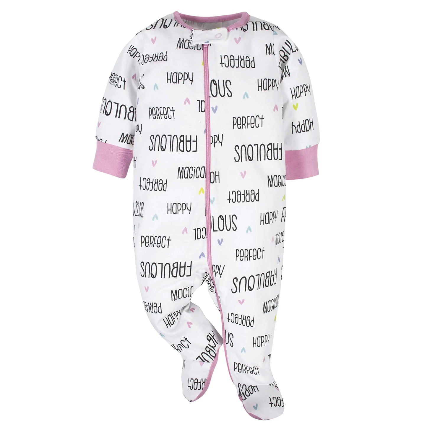 Onesies Brand baby-girls 4-pack Sleep 'N Play Footies Multi Pack 3-6 Months Pink Unicorns