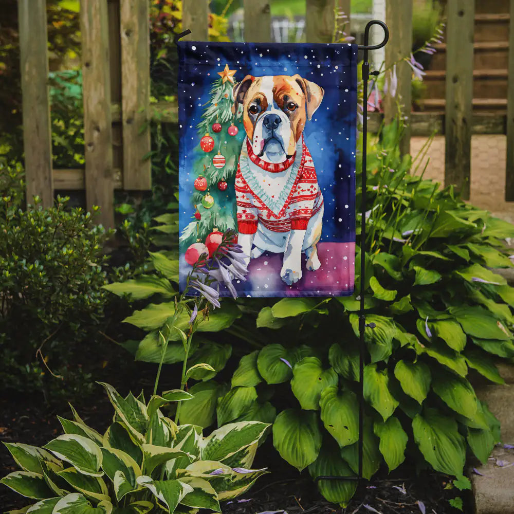 Boxer Christmas Garden Flag