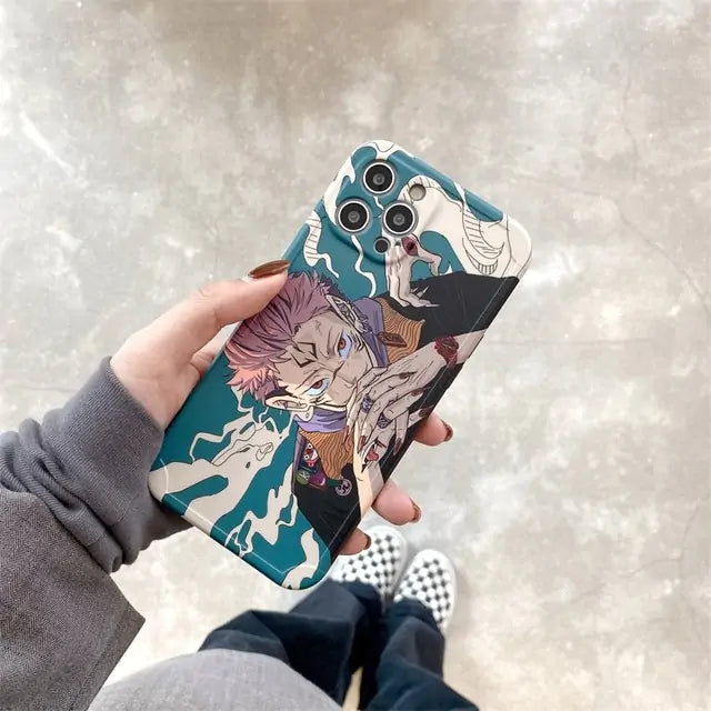 Cartoon Anime Jujutsu Kaisen Phone Case For IPhone 14 13 12 11 Pro X Xs Max XR Cute Soft Cover