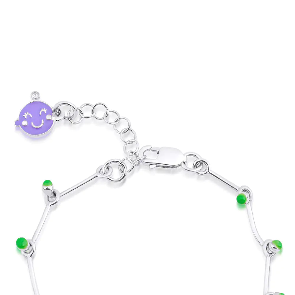 Milk&Moo Cacha Frog Baby Girl Silver Anklet