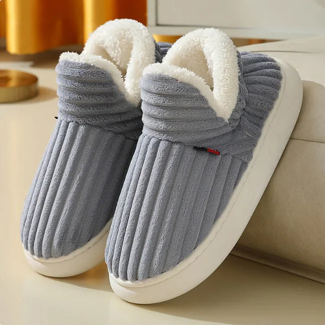 CozyPair Unisex Winter Slippers – Plush Cotton Fleece for Indoor & Outdoor